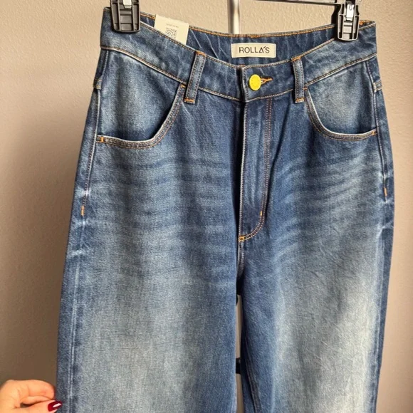 NWT ROLLAS Studio Flare Jeans High Rise Sz 26 - Picture 8 of 13